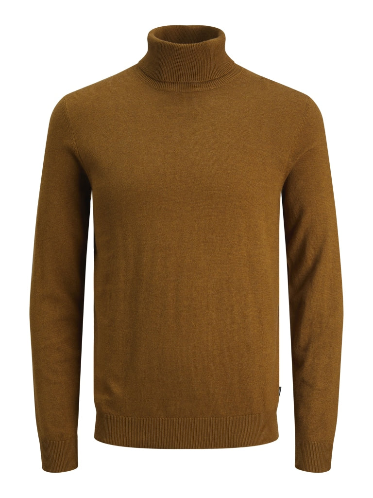 JJEEMIL KNIT ROLL NECK NOOS 12157417 - L- / Umber - 