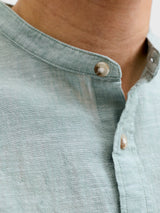 JJESUMMER LINEN BLEND BAND SHIRT L/S SN 12289184 - CAMICIA