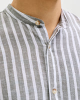 JJESUMMER LINEN BLEND BAND SHIRT L/S SN 12289184 - CAMICIA