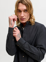 JJESUMMER LINEN BLEND BAND SHIRT L/S SN 12289184 - CAMICIA