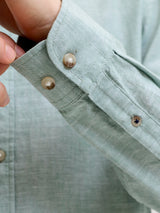 JJESUMMER LINEN BLEND BAND SHIRT L/S SN 12289184 - CAMICIA