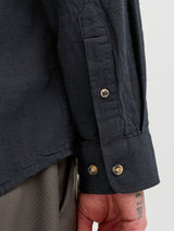 JJESUMMER LINEN BLEND BAND SHIRT L/S SN 12289184 - CAMICIA