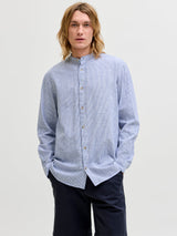 JJESUMMER LINEN BLEND BAND SHIRT L/S SN 12289184 - CAMICIA