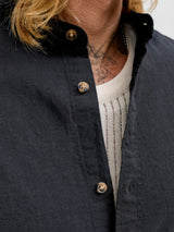 JJESUMMER LINEN BLEND BAND SHIRT L/S SN 12289184 - CAMICIA