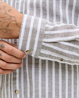 JJESUMMER LINEN BLEND BAND SHIRT L/S SN 12289184 - CAMICIA