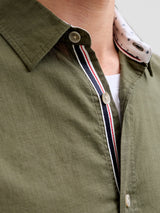 JJHENRY SLUB DETAIL SHIRT LS 12289197 - CAMICIA UOMO