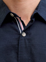 JJHENRY SLUB DETAIL SHIRT LS 12289197 - CAMICIA UOMO