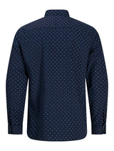 JJMATHEO DETAIL PRINT SHIRT LS 12289342 - CAMICIA UOMO