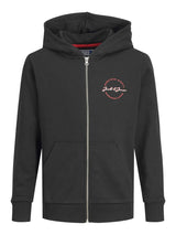 JJSTAMP SWEAT ZIP HOOD SMALL JNR 12213320 - BLACK / 128- - 