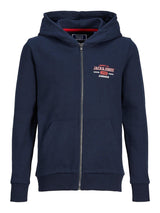 JJSTAMP SWEAT ZIP HOOD SMALL JNR 12213320 - Navy Blazer / 