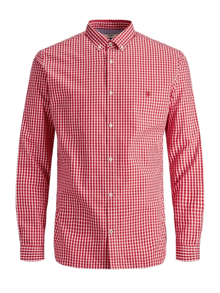 JPRBLAGINGHAM CLASSIC SHIRT L/S - 12171303 - L- / Tango Red 