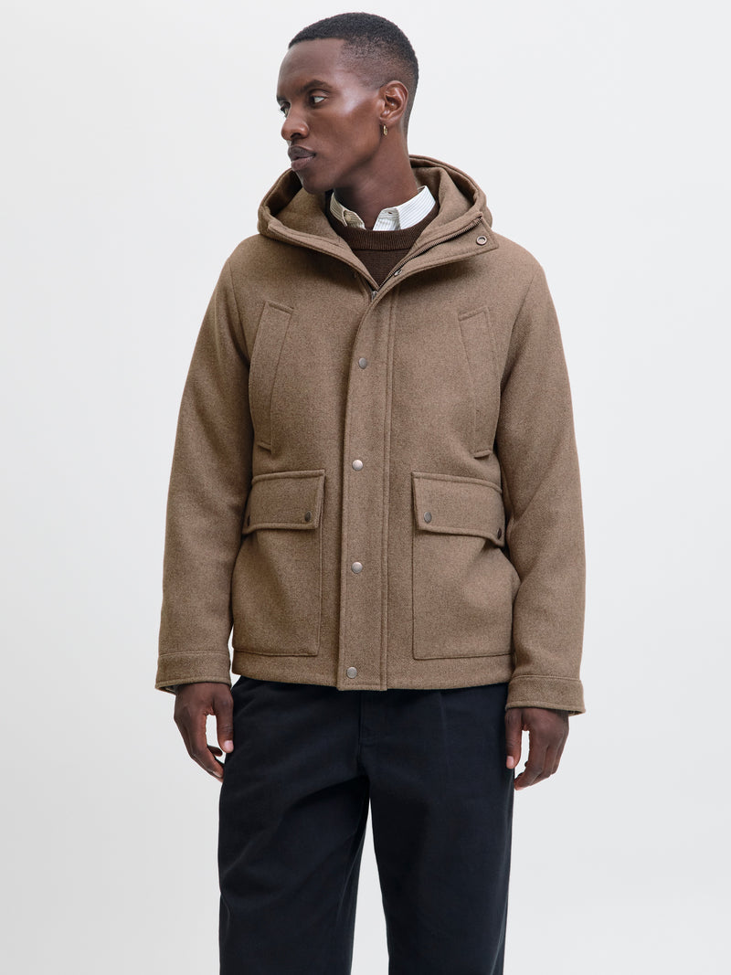 JPRBLAJESS WOOL BLEND PARKA 12282159 - GIUBBOTTO UOMO