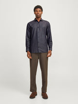 JPRBLAPARKER DETAIL L/S SHIRT NOOS 12260641 - CAMICIA UOMO