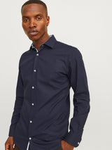 JPRBLAPARKER DETAIL L/S SHIRT NOOS 12260641 - CAMICIA UOMO