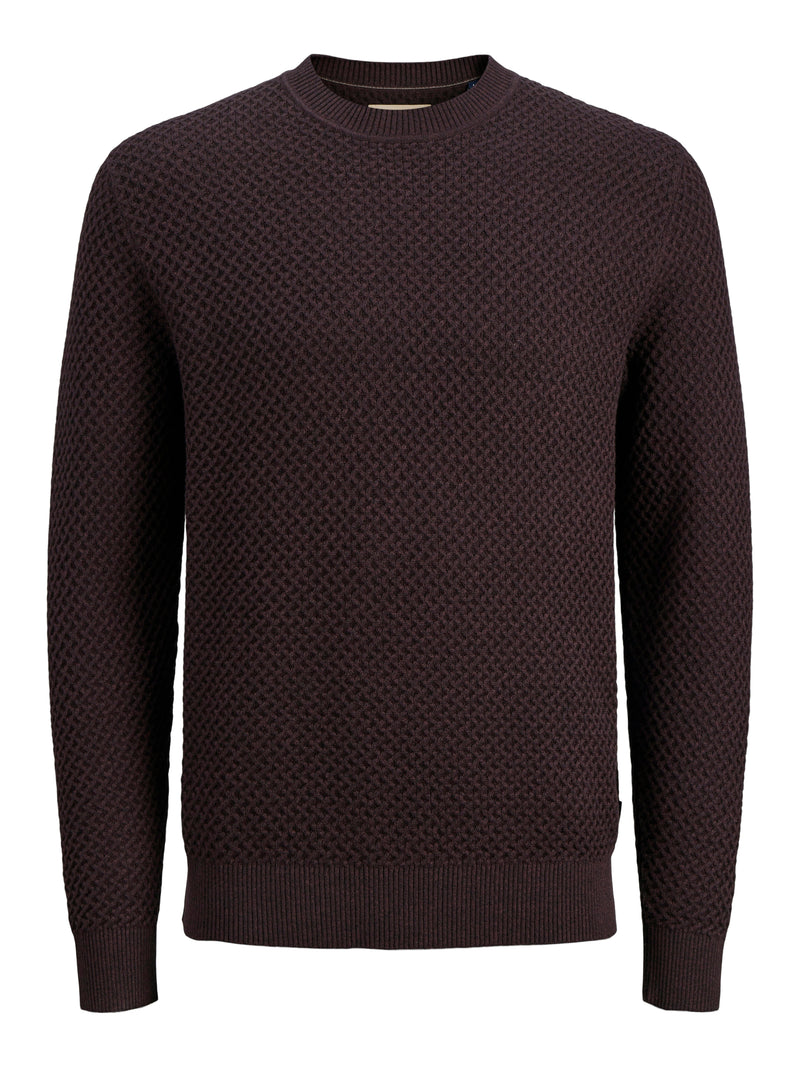 JPRBLUBARKLEY KNIT CREW NECK CH LN 12286611 - MAGLIERIA &