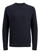 JPRBLUBARKLEY KNIT CREW NECK CH LN 12286611 - MAGLIERIA &