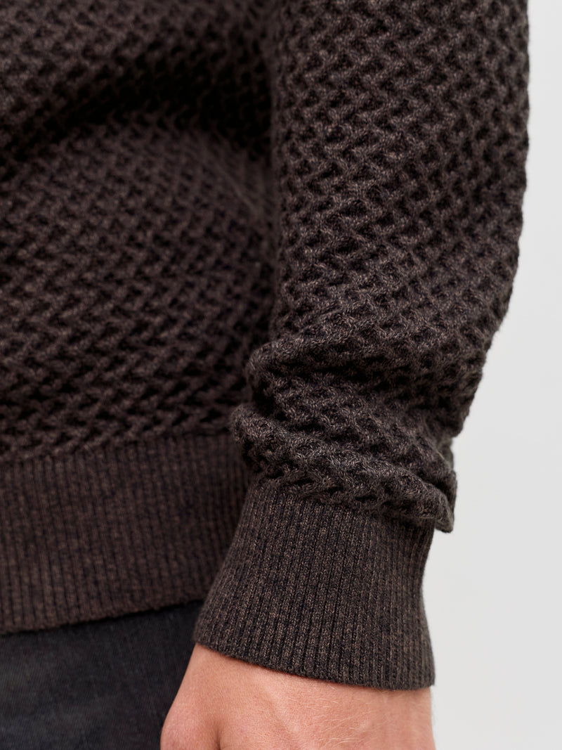 JPRBLUBARKLEY KNIT CREW NECK CH LN 12286611 - MAGLIERIA &