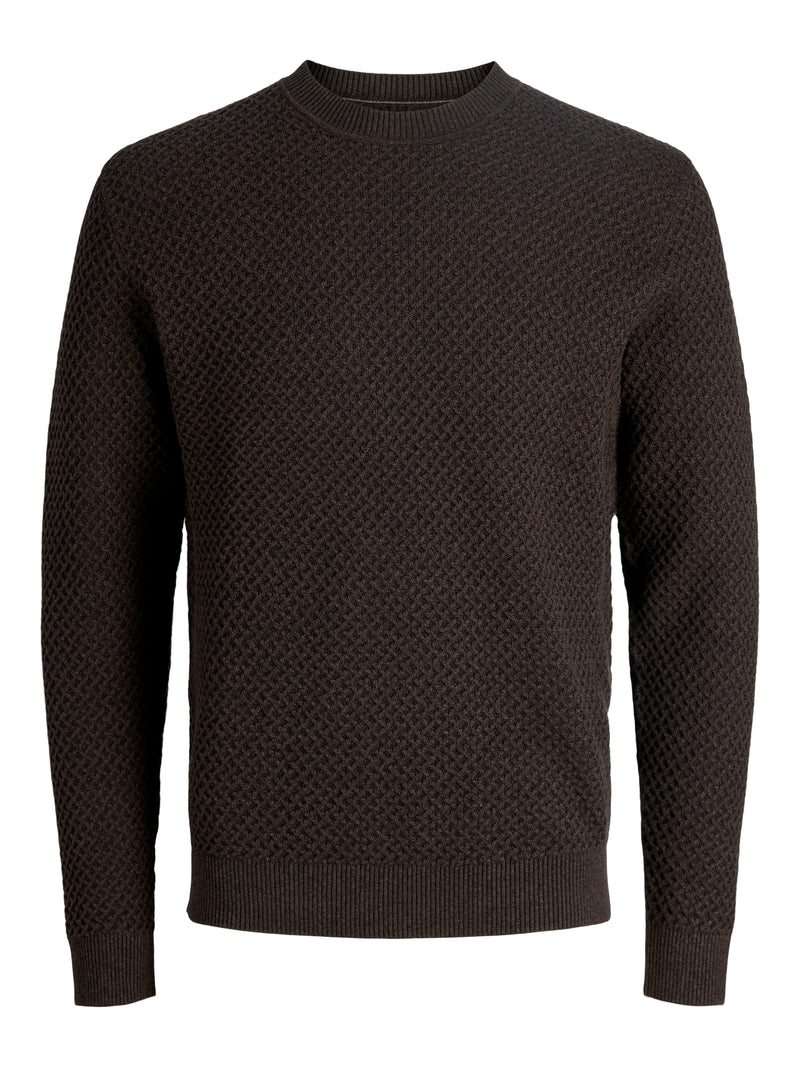 JPRBLUBARKLEY KNIT CREW NECK CH LN 12286611 - MAGLIERIA &