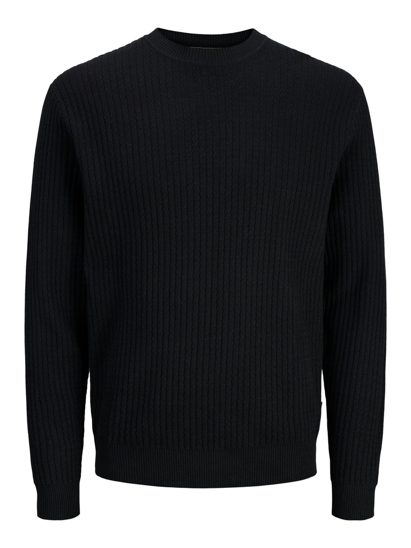 JPRBLUBARKLEY KNIT CREW NECK CH LN 12286611 - MAGLIERIA &