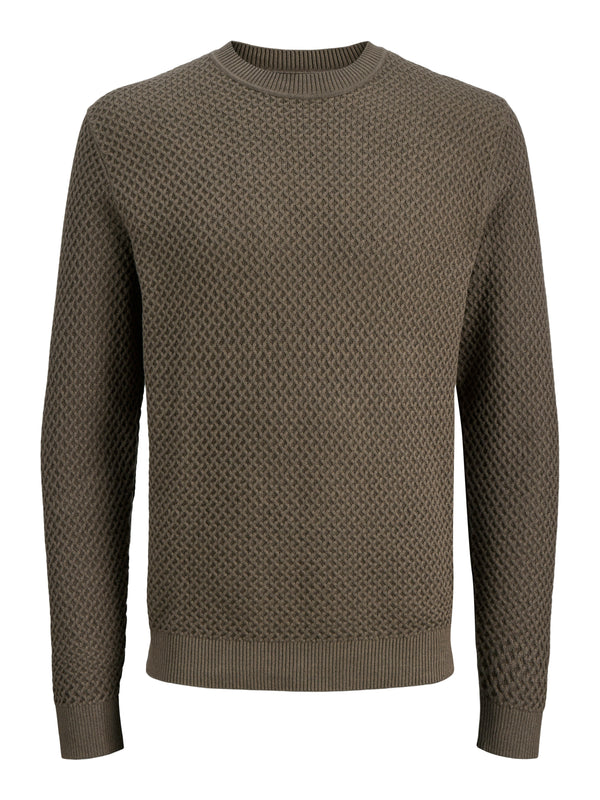 JPRBLUBARKLEY KNIT CREW NECK CH LN 12286611 - MAGLIERIA &