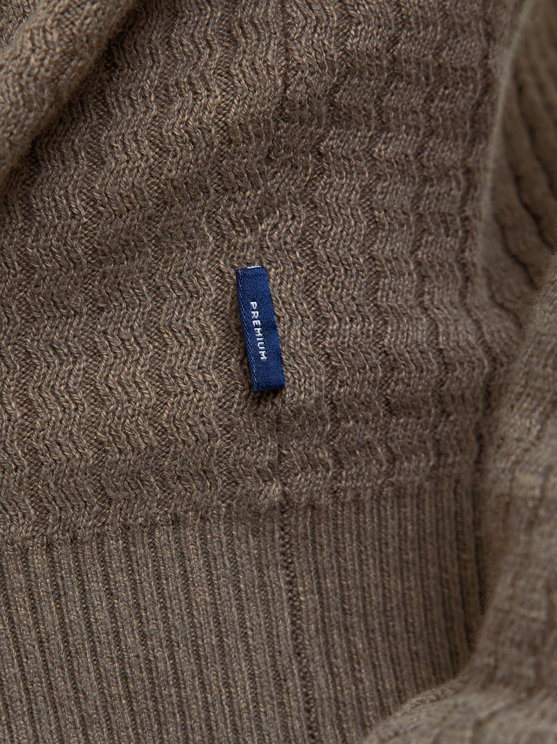 JPRBLUBARKLEY KNIT CREW NECK CH LN 12286611 - MAGLIERIA &