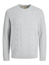 JPRBLUSEAN KNIT CABLE CREW NECK SN 12283486 - MAGLIERIA &