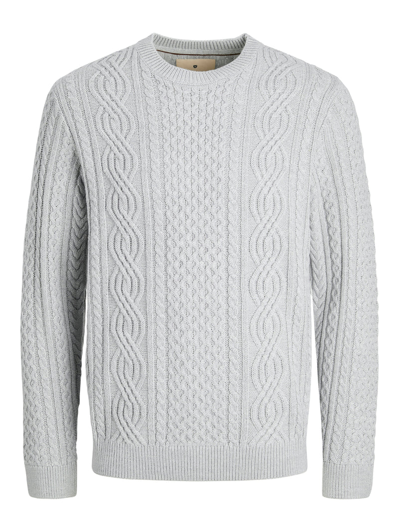JPRBLUSEAN KNIT CABLE CREW NECK SN 12283486 - MAGLIERIA &