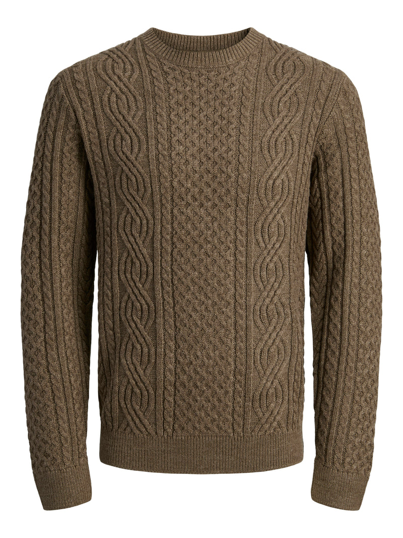 JPRBLUSEAN KNIT CABLE CREW NECK SN 12283486 - MAGLIERIA &