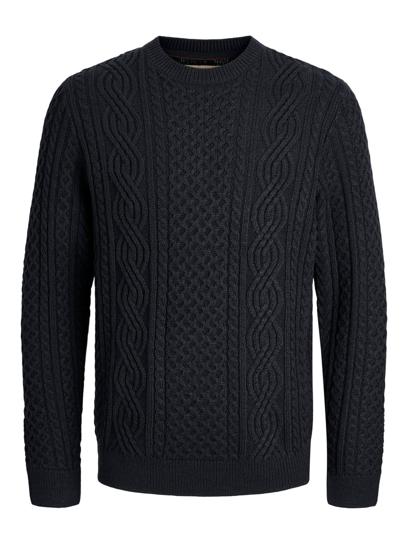 JPRBLUSEAN KNIT CABLE CREW NECK SN 12283486 - MAGLIERIA &