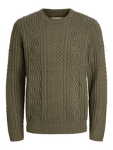 JPRBLUSEAN KNIT CABLE CREW NECK SN 12283486 - MAGLIERIA &