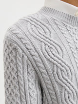 JPRBLUSEAN KNIT CABLE CREW NECK SN 12283486 - MAGLIERIA &