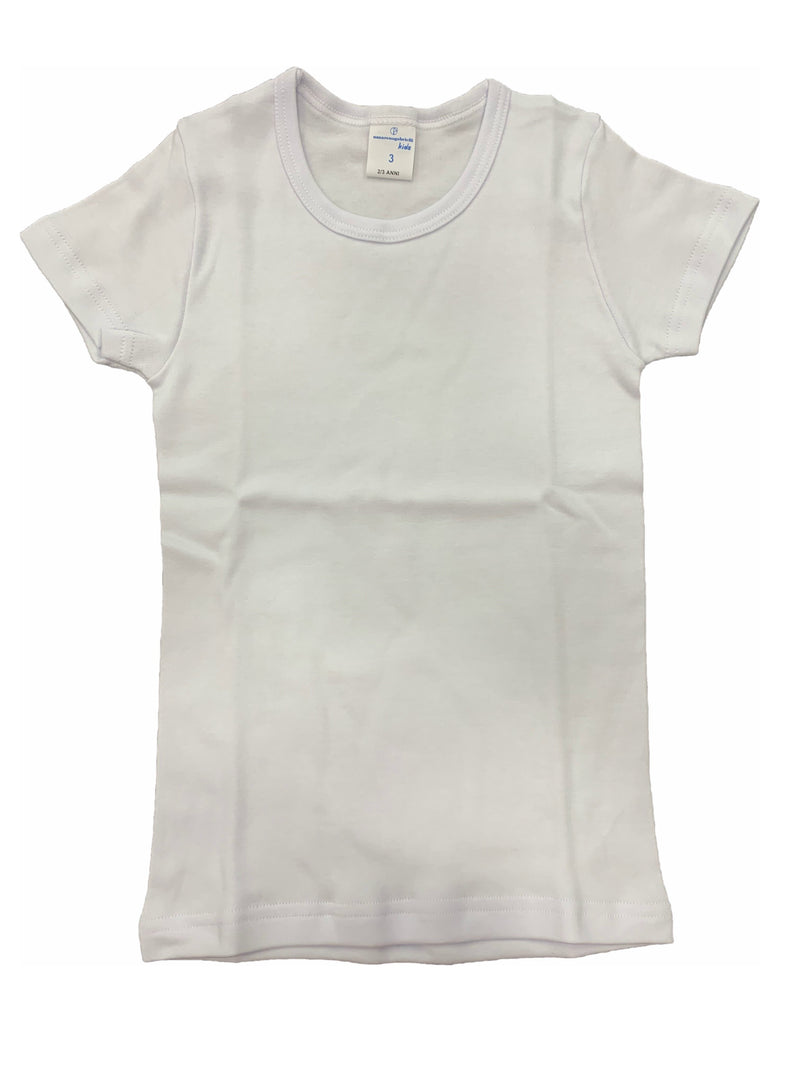 Maglia Bambino in Cotone Interlock 100% con Manica Corta 