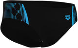 MEN’S SWIM BRIEFS GRAPHIC BLACK-TURQUOIS. 007620_580