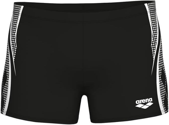 MEN’S SWIM SHORT GRAPHIC BLACK-WHITE 75. 007621_510