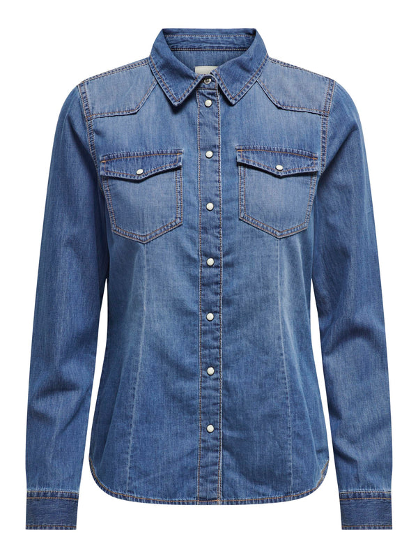 ONLALEXA L/S DNM SHIRT ANA NOOS 15315185 - Medium Blue Denim