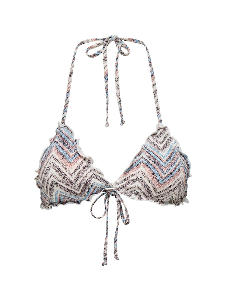 ONLANDREA RUFFLE TIE BIKINI TOP 15250846 - Seashell Pink 