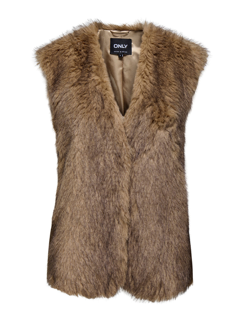ONLDAWN LIFE FAUX FUR WAISTCOAT OTW 15354308 - GIACCA DONNA