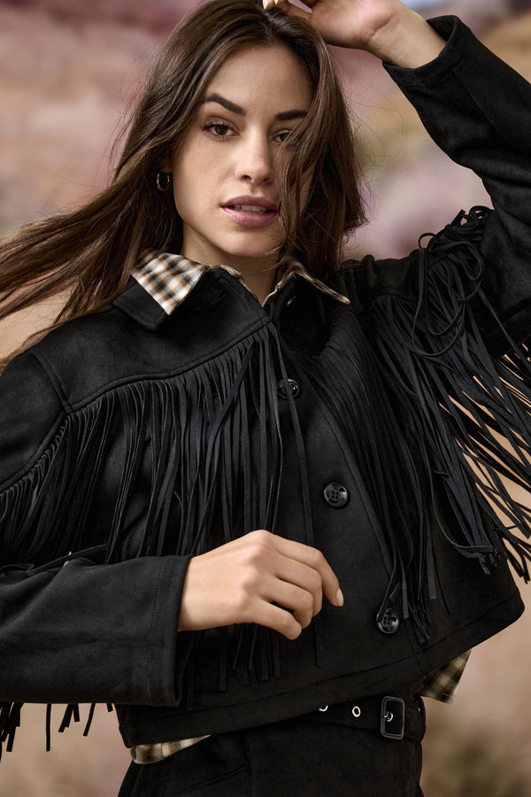 ONLDIANE LIFE FAUX SUEDE FRINGES OTW 15354896 GIACCA DONNA