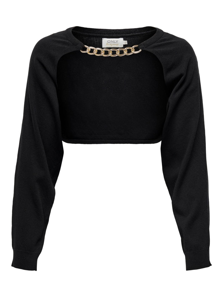 ONLDIVA L/S CHAIN BOLERO KNT 15281346 - BLACK / L- - 