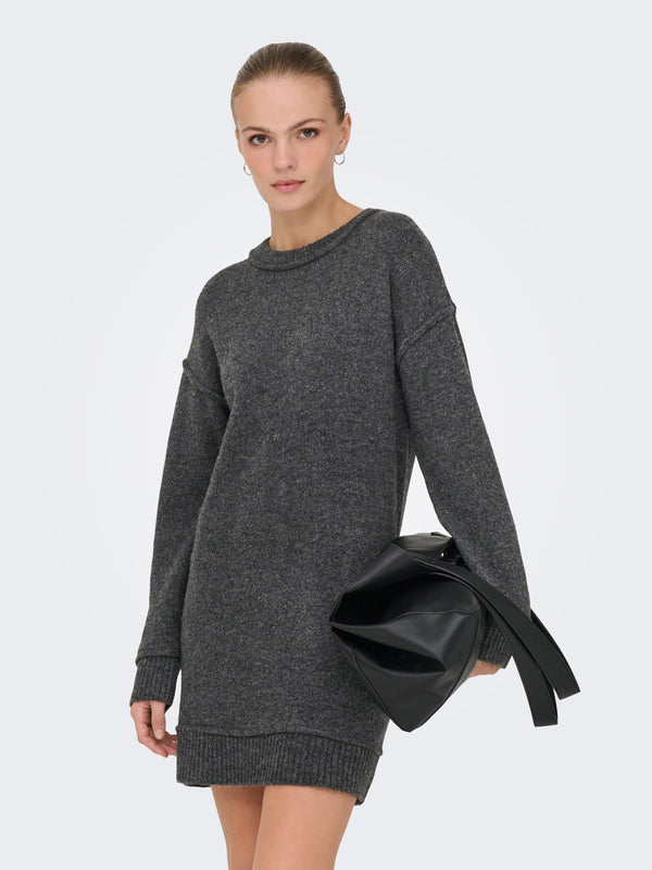 ONLHAZEL LIFE LS O-NECK DRESS BF KNT 15358599 - ABITO DONNA