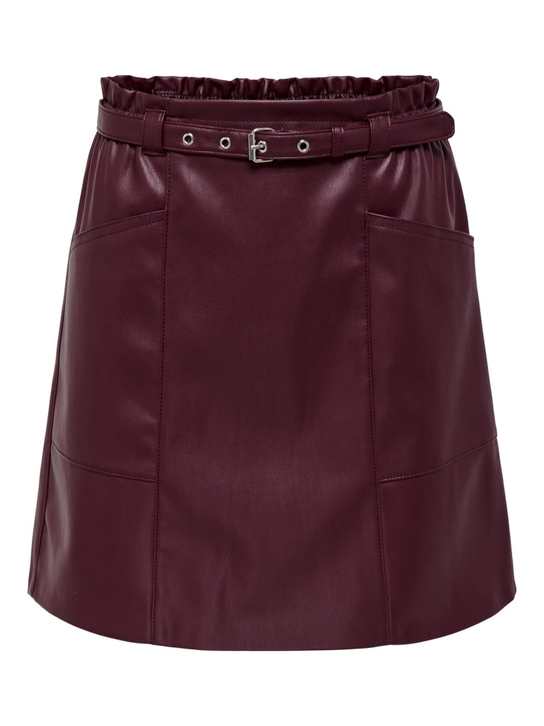 ONLHEIDI FAUX LEATHER SKIRT OTW NOOS 15229099 - Windsor Wine