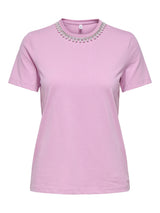 ONLJOLLY LIFE S/S REG PEARL TOP JRS 15356167 T SHIRT & TOP