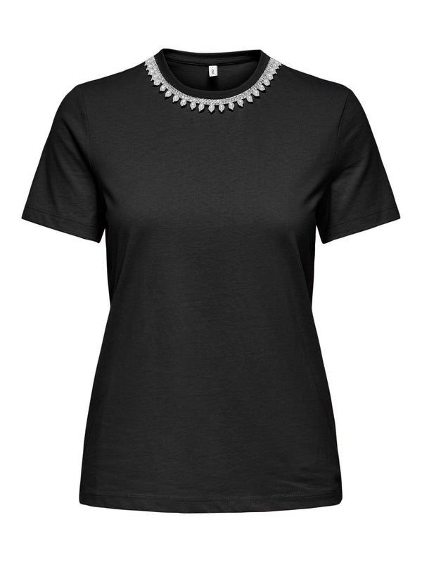 ONLJOLLY LIFE S/S REG PEARL TOP JRS 15356167 T SHIRT & TOP