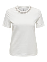ONLJOLLY LIFE S/S REG PEARL TOP JRS 15356167 T SHIRT & TOP