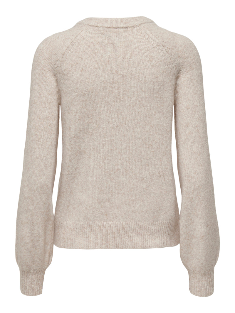 ONLLAUREN LIFE LS O-NECK BUTTON KNT 15327661 - MAGLIERIA &