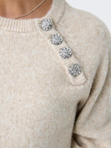 ONLLAUREN LIFE LS O-NECK BUTTON KNT 15327661 - MAGLIERIA &