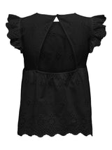 ONLLOU LIFE EMB S/S OPEN BACK TOP PTM 15342568 - T-SHIRT &