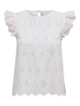 ONLLOU LIFE EMB S/S OPEN BACK TOP PTM 15342568 - T-SHIRT &