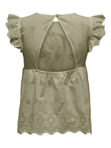 ONLLOU LIFE EMB S/S OPEN BACK TOP PTM 15342568 - T-SHIRT &