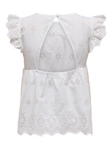 ONLLOU LIFE EMB S/S OPEN BACK TOP PTM 15342568 - T-SHIRT &